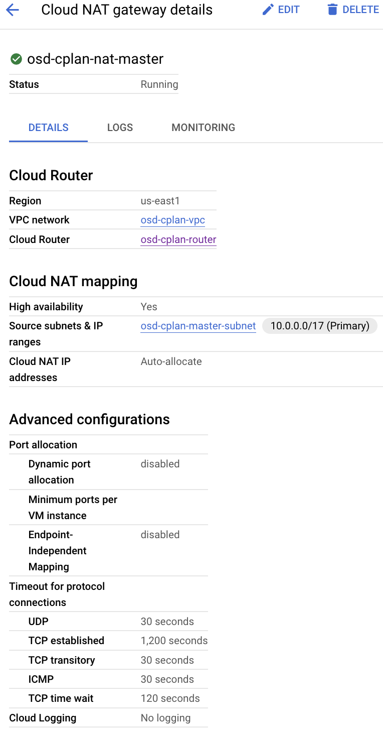 GCP Nat Master